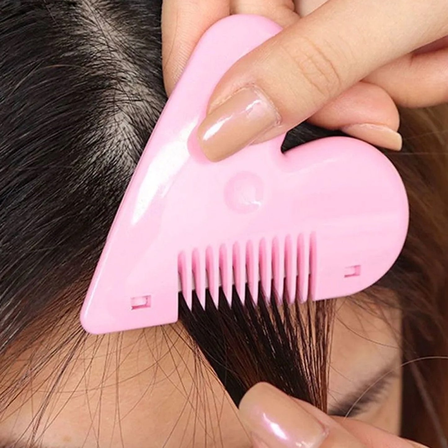 Heart-Shaped Baby Hair Cutting Scissors – Lightweight, Portable & Safe for Girls | Double-Edge Stainless Steel