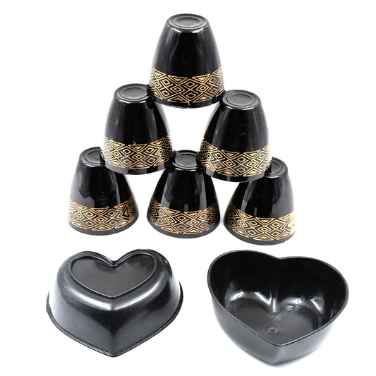 8-Piece Snack Serving Set – 2 Bowls & 6 Glasses for Elegant Dining