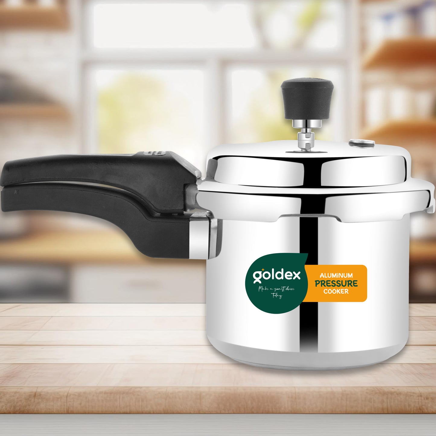 🍳 Aluminium Classic Goldex Pressure Cooker with Outer Lid – 3 Litres
