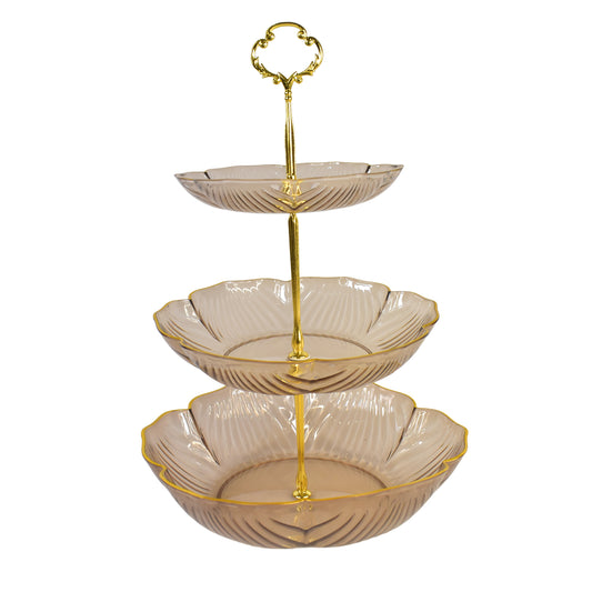 3-Layer Snack Rack Basket Stand Holder - Space-Saving Organizer