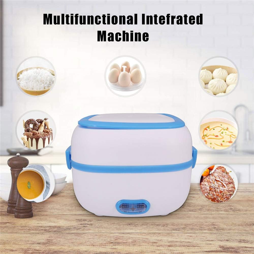 Electric Lunch Box | Portable Food Warmer with Removable Stainless Steel Compartments (220V, 200W) for Car & Office