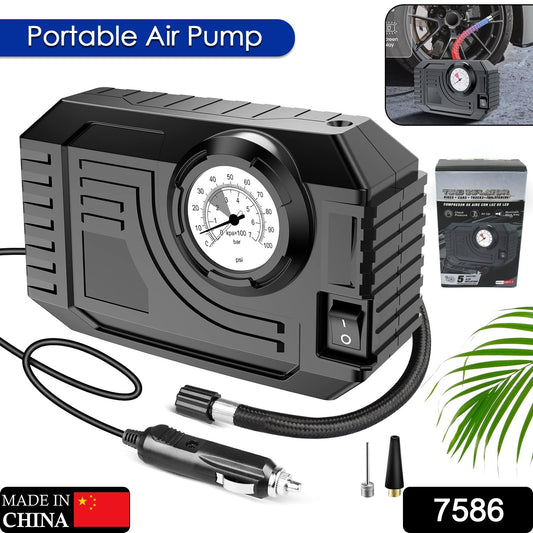 Portable 12V Tire Inflator – Compact Air Compressor for Cars, Bikes & More